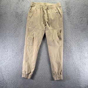 Rocawear Pant Men's S Beige Cotton Jogger Tapered Leg Utility Workwear Travel